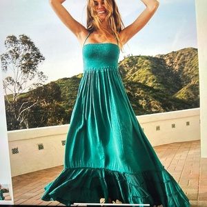 NWT Free People Extra tropical Maxi Dress Size XS Color Shore House